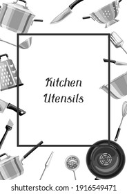 Fondo con utensilios de cocina. Herramientas de cocina para el hogar y el restaurante.