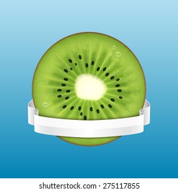 Background with kiwi slice. High quality vector. EPS10 vector