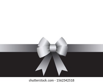 Background with knot and ribbon for Black Friday, sale, birthday, gift card, greeting card or loyalty card