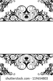 Background label leaf floral design