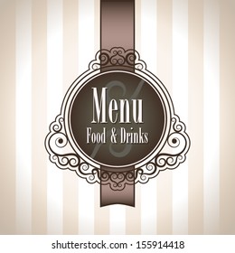 background with label for menu card
