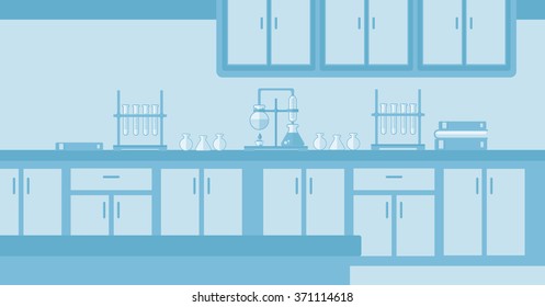 Background of laboratory interior.