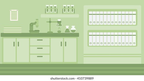 Background of laboratory interior.