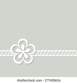 background with a lace and a flower