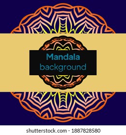 Background with lace mandala ornament. Template greeting card design . Decoration elements for design invitation, wedding cards, greeting cards. Vector