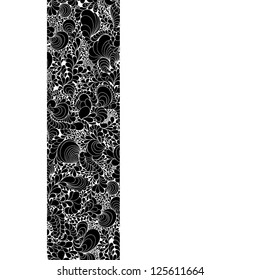 Background with lace ornament. Template frame design for card. Useful for packaging, invitations, decoration, etc