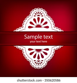 Background with lace and text example