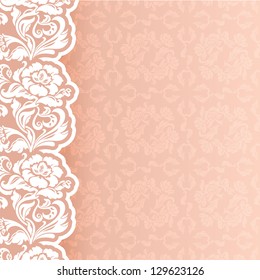 Background with lace. Vector illustration 10eps