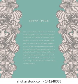   background with lacy flowers