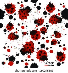 background with ladybirds