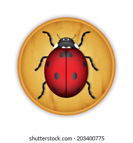 Background with ladybugs. EPS10 vector