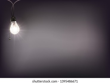 Background with lamp. Smooth abstract vintage backdrop. Vector