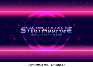 Background Landscape 80s Style. Synthwave, retrowave wallpaper designs. Vector eps 10