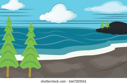 ​ ​ Strandgrafik für Hintergrund oder Hintergrund
