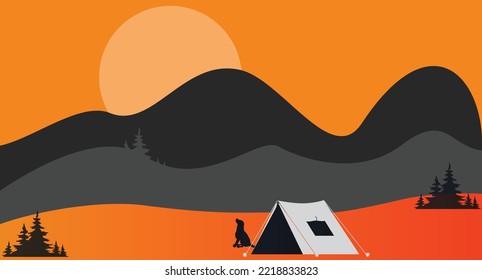 Background or landscape design illustration template