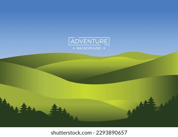 Paisaje paisajístico de fondo.
Ilustración de fondo.	