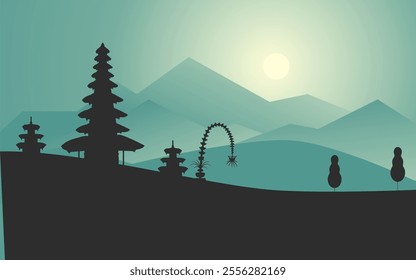 Background landscape illustration for travel 