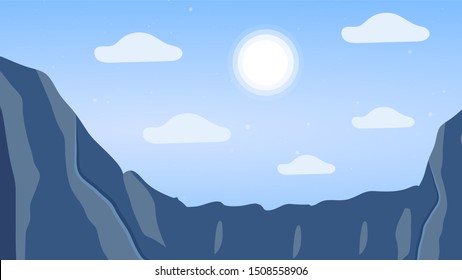 Background of landscape with mountain illustration