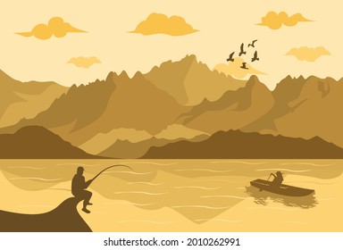 Background Landscape Vector Illustration Art Design, Banner Design, Flat Design