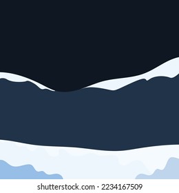 Background of landscape in winter, vector illustration of winter landscape mountains.