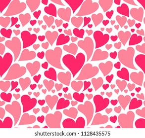 Background with large and small hearts. Perfect for packaging greeting cards, gift paper, design projects.