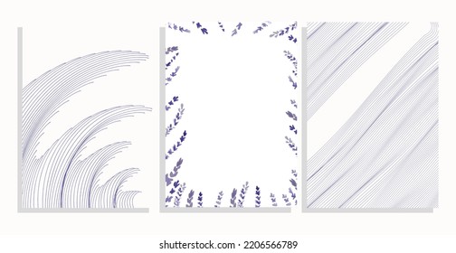 background with  lavender vector template set  