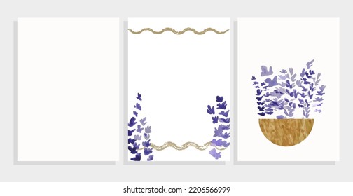 background with  lavender vector template set  