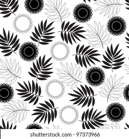 Background with leaf and delicate circles