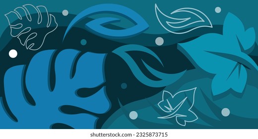 Background leaf nature, Tropical leaf Wallpaper, Luxury nature leaves Abstract, designs concept, logo, logotype element for template.