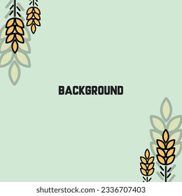 background with leaf ornament, carton background concept. vector illustration