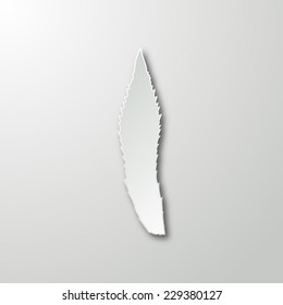 Background with leaf of paper. Vector illustration