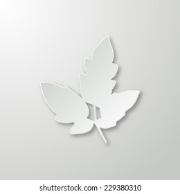 Background with leaf of paper. Vector illustration
