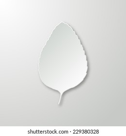 Background with leaf of paper. Vector illustration