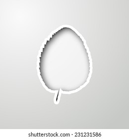 Background with leaf of paper. Vector illustration