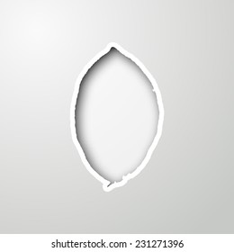 Background with leaf of paper. Vector illustration