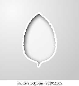 Background with leaf of paper. Vector illustration