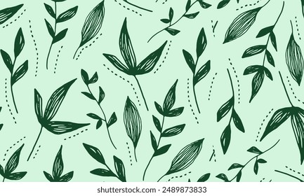 Background leaf pattern vector illustration.