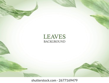 Hintergrund der Blatt Aquarell Stil. Die EPS-Datei ist Vektor und kann Layout und Hintergrundfarbe bearbeitet werden.
