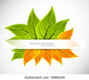 Background with leaves