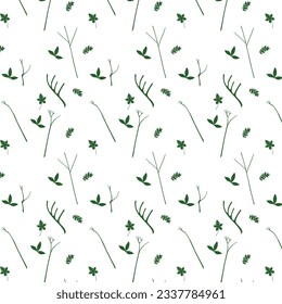 Fondo con hojas y ramas