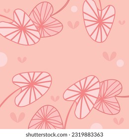 background leaves flowers pink tones
