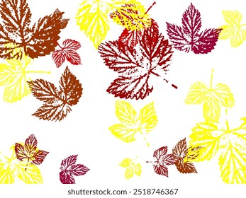 fondo de hojas revoloteando en el viento Ilustración vectorial Hojas verdes refrescantes dispersas en el viento