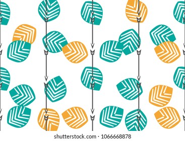 background with leaves, geometric pattern, cover design