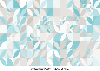 background leaves and geometric shapes turquoise gray