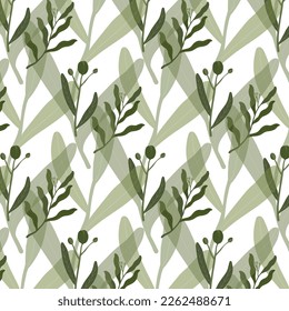 Background with leaves on branches.