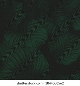 background with leaves and plants made out of wavy lines