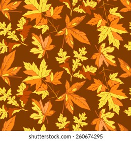 Background of leaves, seamless pattern