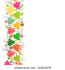 background of leaves. vector design nature colored leaves
