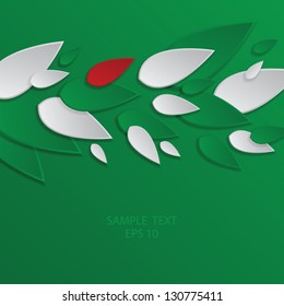 Background with leaves. Vector illustration.