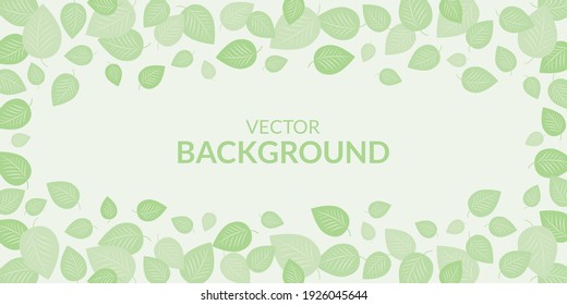 Background with leaves. Vector Illustration.